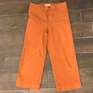 Madewell Slim Emmet Cropped Wide Leg Pant